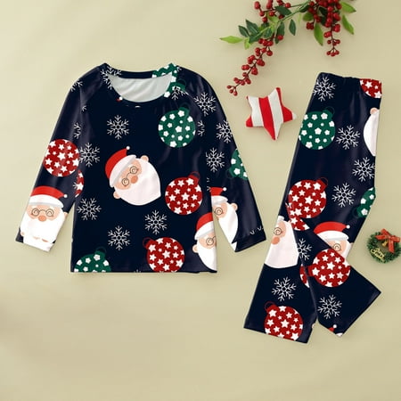 

ERTUTUYI Christmas Family Clothing Pajamas Sets Childrens Navy 4Y