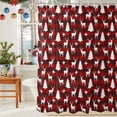 thumbnail image 6 of Christmas Tree Elk Red Buffalo Plaid Shower Curtain for Bathroom, Winter Snowflake Seamless Waterproof Shower Curtains Washable Quick Dry with Hooks Bathtub Curtains 72x72IN, 6 of 9