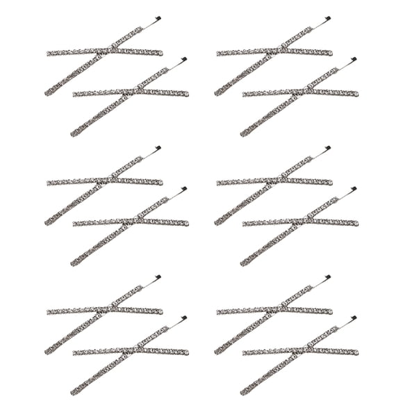 12 pinzas para el pelo con diamantes de imitación, horquillas decorativas