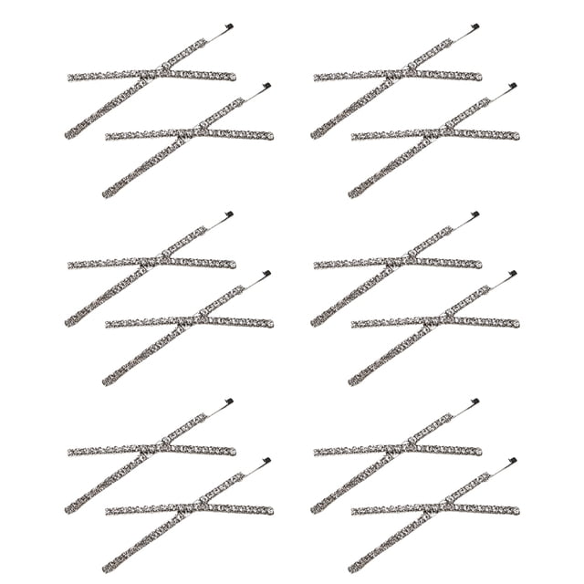 12 pinzas para el pelo con diamantes de imitación, horquillas decorativas