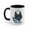 Black, variant on Darkness Cuddle Cat - Kawaii Kitty - White 11 oz Ceramic Mug with Accent