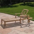 thumbnail image 5 of Mavis Outdoor Chaise Lounge With Cushion, Set of 2, Teak Finish, Blue, 5 of 22