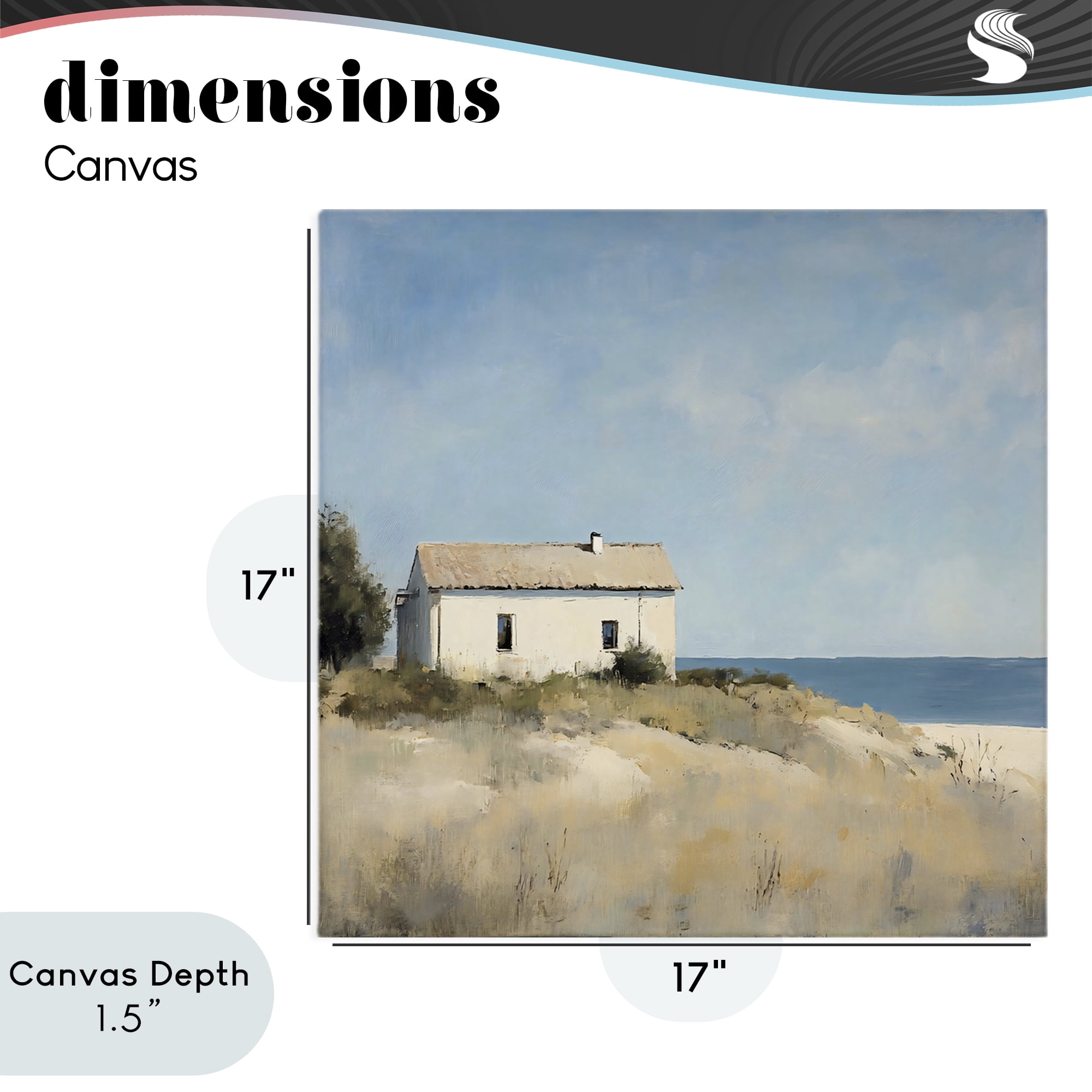Stupell Industries Simple Beach House on Dunes Canvas Wall Art, design by Creative Studio