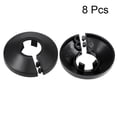 thumbnail image 2 of Uxcell 17mm PP Plastic Black Water Pipe Cover Decoration 8 Pack, 2 of 5