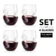 thumbnail image 5 of Juego de 4 copas de vino Final Touch, sin tallo, 473 ml, aptas para lavavajillas, 5 of 9
