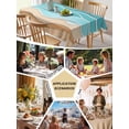 thumbnail image 5 of Turquoise Beach Table Cloth, Abstract Ripple Gradient Ocean Sand Waterproof Tablecloth for Rectangle Tables, Reusable Washable Fabric Table Cover for Restaurant Kitchen Dining Tables 60"x102", 5 of 6