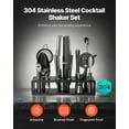 thumbnail image 3 of VEVOR Cocktail Shaker Set 13 Pcs Bartender Kit Stainless Steel Bar Tool Set Gunmetal, 3 of 9
