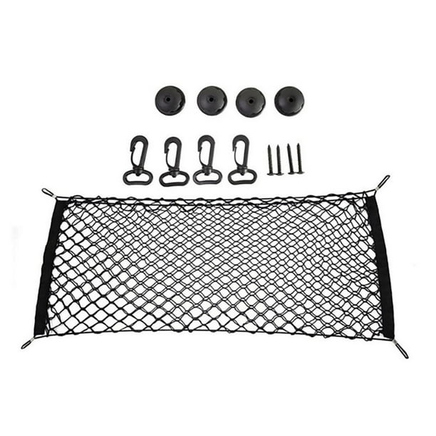 Riwesomey Bolsa de almacenamiento de carga trasera de malla para maletero de coche, gran capacidad, ahorro de espacio para vehículos, equipaje de doble Ventana automotriz 40x90cm Riwesomey VI015912-01