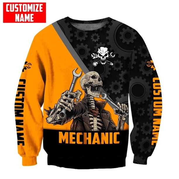 Sudadera con capucha para hombre, ropa de calle con nombre personalizado, estampado 3D de Calavera, con cremallera, informal, DK4905 XL Gao Jinjia LED