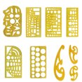 thumbnail image 1 of 1 Set Hollow-out Circle Drawing Template Plastic Draft Ruler Measuring Geometric Ruler Stationary Supplies, 1 of 6