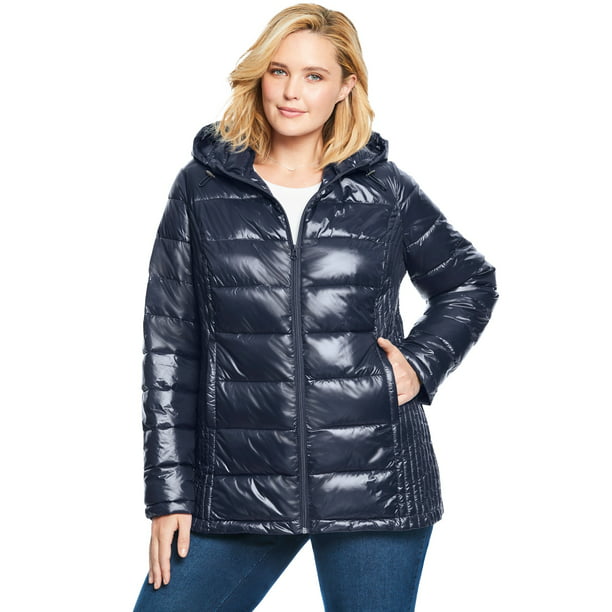 Woman Within Women's Plus Size Packable Puffer Jacket Jacket - Walmart.com