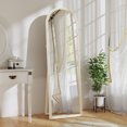 thumbnail image 2 of HOMCOM 64" x 21" Full Length Mirror, Arched Full Body Mirror, White, 2 of 10