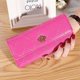thumbnail image 1 of Cartera de mujer larga estilo coreano con hebilla de embrague rombo corona billetera multitarjeta, 1 of 6