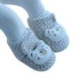 thumbnail image 3 of PEASKJP Soft Fleece Booties Anti-Slip Toddler Ankle Boots Infant Walking Shoes, Brown 11, 3 of 5
