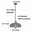 thumbnail image 2 of Flower Shape Glass Pendant Light Fixture, Single Vintage Farmhouse Hanging Lamp, Pendant Lighting for Over Kitchen Island Dining Room Table Bar Counter Laundry Room Entrance Office, 2 of 8