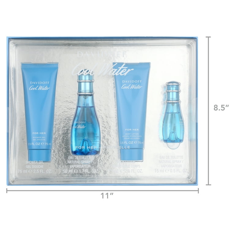 Cool Water by Davidoff, Piece Gift Set for Women