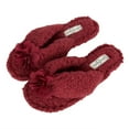 thumbnail image 5 of Jessica Simpson Women's Fluffy Pom Thong House Slide on Slippers with Memory Foam, 5 of 9