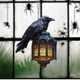 thumbnail image 2 of Gothic Raven on Lantern Suncatcher, Halloween Crow on Lamp Acrylic Window Hanging, Halloween Decor, Black Raven Sun Catcher 4343078538 5418, 2 of 3