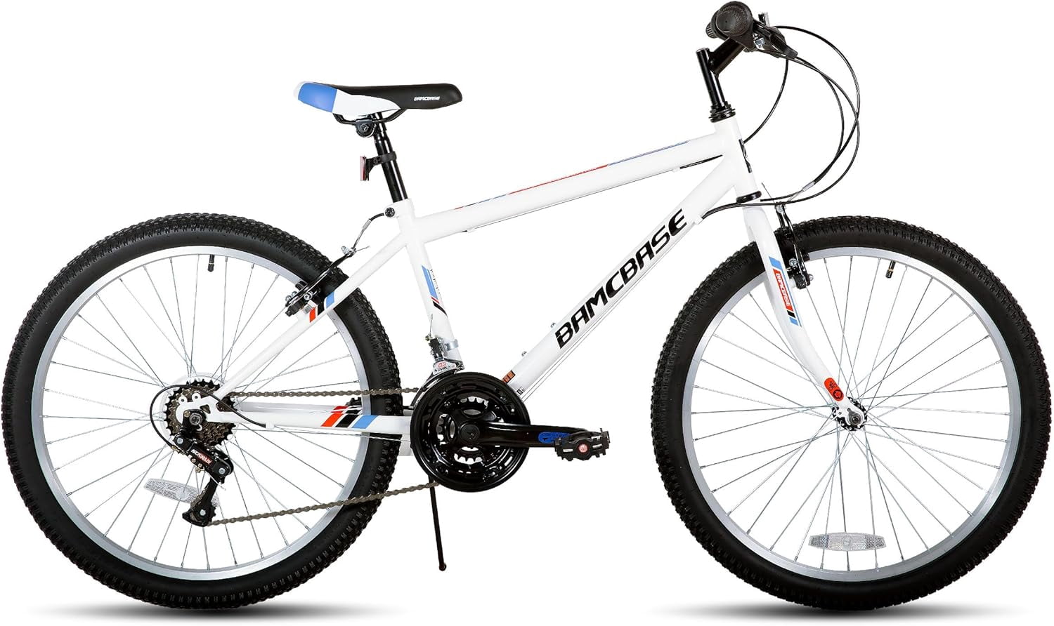 HILAND 24 inch Mountain Bike for Men Women, 18 Speeds High-Carbon Steel Frame, Sport Cycling MTB Bicycle for Adult