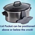 thumbnail image 3 of Soporte para tapa de olla de cocción lenta con bolsillo para tapa | Se adapta a la mayoría de las ollas de cocción lenta | Mantiene las encimeras limpias | Organizador de ollas de cocina Crock Pot | F, 3 of 5