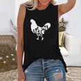 thumbnail image 2 of Pompotops Débardeur Poussin pour Femmes, T-Shirt Décontracté de Ferme, 2 of 6