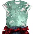 thumbnail image 5 of Otvok Tops for Women Trendy, Women'S Tops Summer Short Sleeve Crew Neck T-Shirt Dressy Casual Blouses, 5 of 6