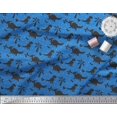 thumbnail image 2 of Soimoi Poly Georgette Fabric Dot,Tree & Dinosaur Jungle Print Fabric by the Yard 52 Inch Wide, 2 of 3