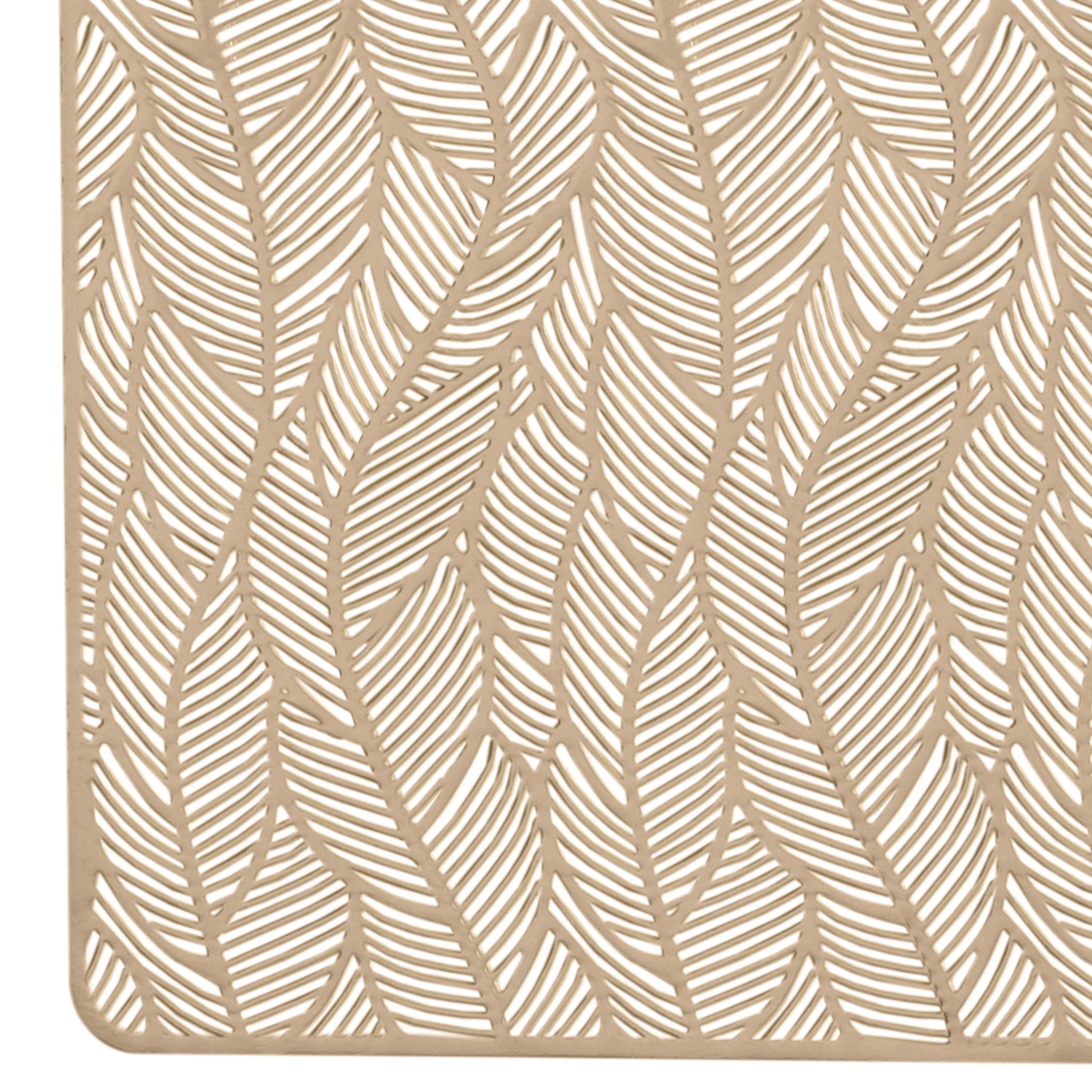 Home Details Set of Four Vine Laser Cut Place Mat in Gold