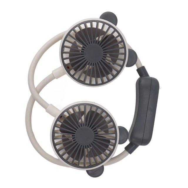 Portable Neck Fan,Personal Hand Free Fan,Dual Head Bendable Wearable 3 Speed Adjustable USB Rechargeable Hand Free Mini Hanging Fan for Office Travel