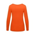thumbnail image 2 of M&M SCRUBS Women's Long Sleeve Scoop-Neck T-Shirt Under Scrub (Orange, XXX-Large), 2 of 5