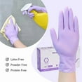 thumbnail image 5 of 10-100pcs Disposable Purple Nitrile Gloves Latex Free Waterproof Suitable for Kitchen Food Processing Beauty Salon Work Glove, 5 of 10