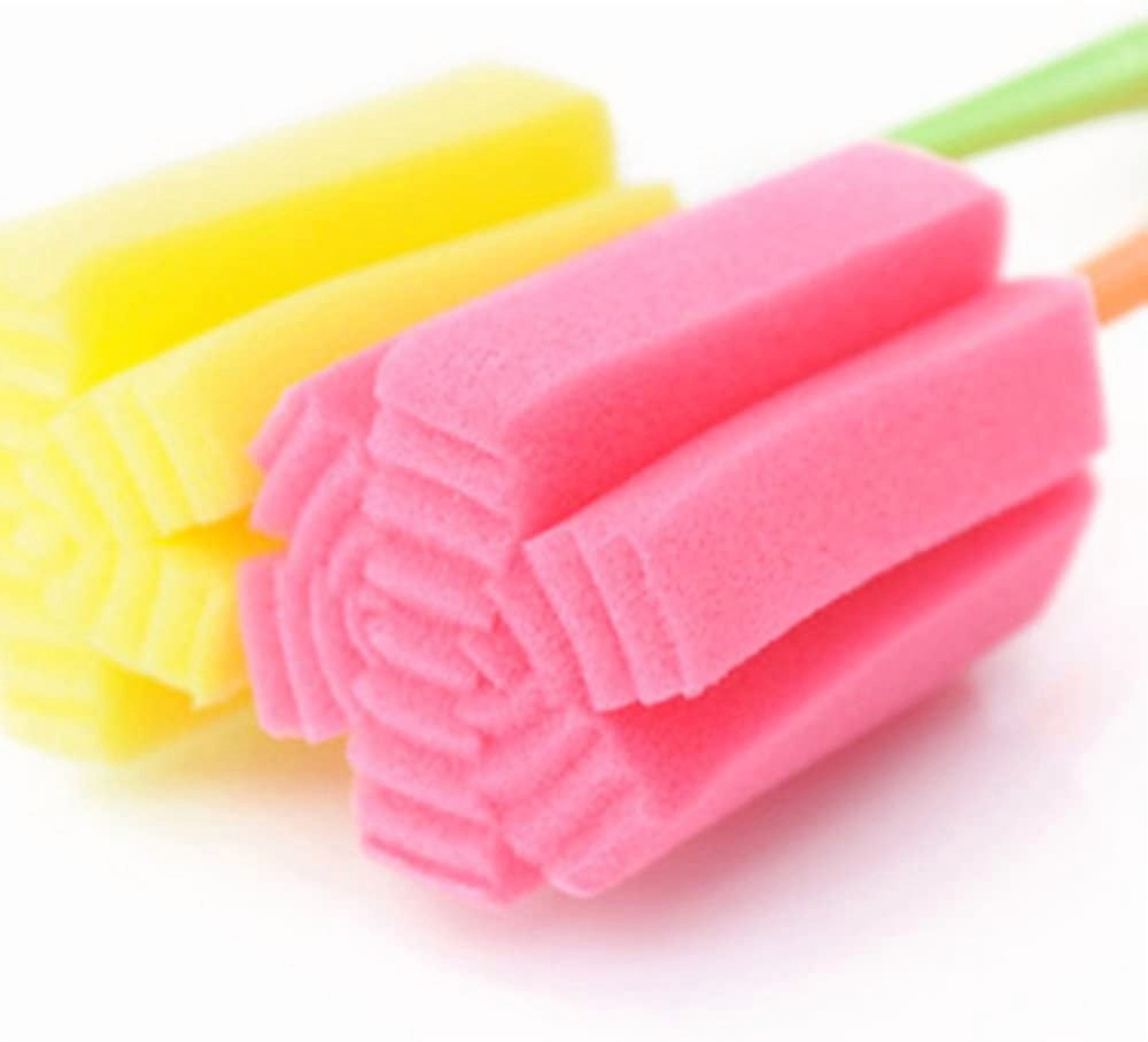 ABPETE 10-Pack Multi-Use Sponge Cleaning Brushes ,Flexible Bottle & Thermos Cleaning Tools with Long Handles for Mugs, Tumblers & Hard-to-Reach Areas