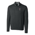 thumbnail image 2 of Men's Cutter & Buck  Heather Charcoal Texas Tech Red Raiders Alumni Logo Lakemont Tri-Blend Quarter-Zip Pullover Sweater, 2 of 3