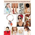 thumbnail image 6 of PTSPLLMY 2/6/10Scarf Bags for Women Handbag Scarfs Band Hair Neck Scarves Fashion Gifts, 6 of 6