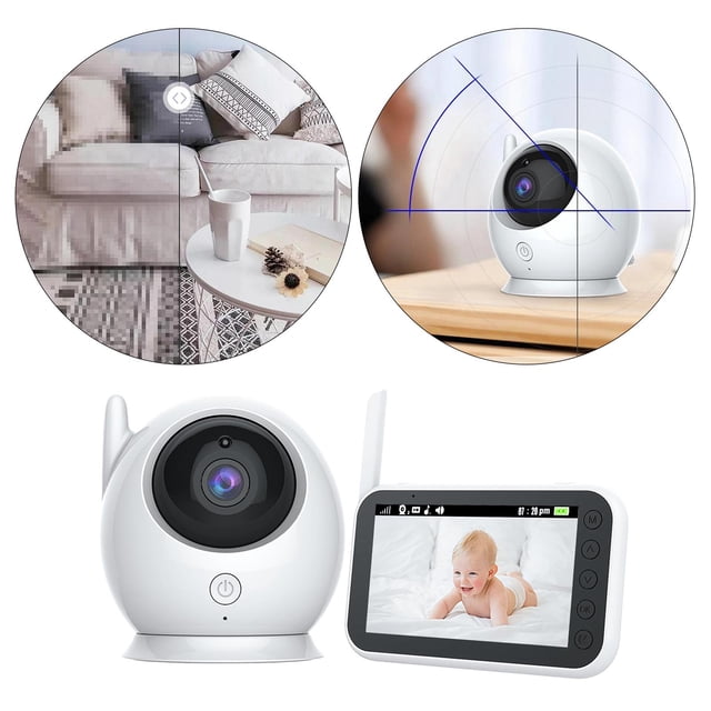 Video IP inalámbrico Monitor de bebé Cámara Interior Vigilancia de sonido bidireccional de 360 grados para padres Detección de humedad Detección Yotijar Cámara de vigilancia de vídeo
