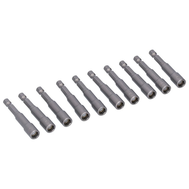 Ccdes 10Pcs 6,35mm Prise Hexagonale avec Forte Magnétique pour Bit de Tournevis