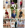 thumbnail image 2 of Silk Pajamas Womens Short Sleeve Sleepwear Soft Satin Button Down Loungewear 2 Piece Pjs Shorts Set S-XXL, 2 of 4