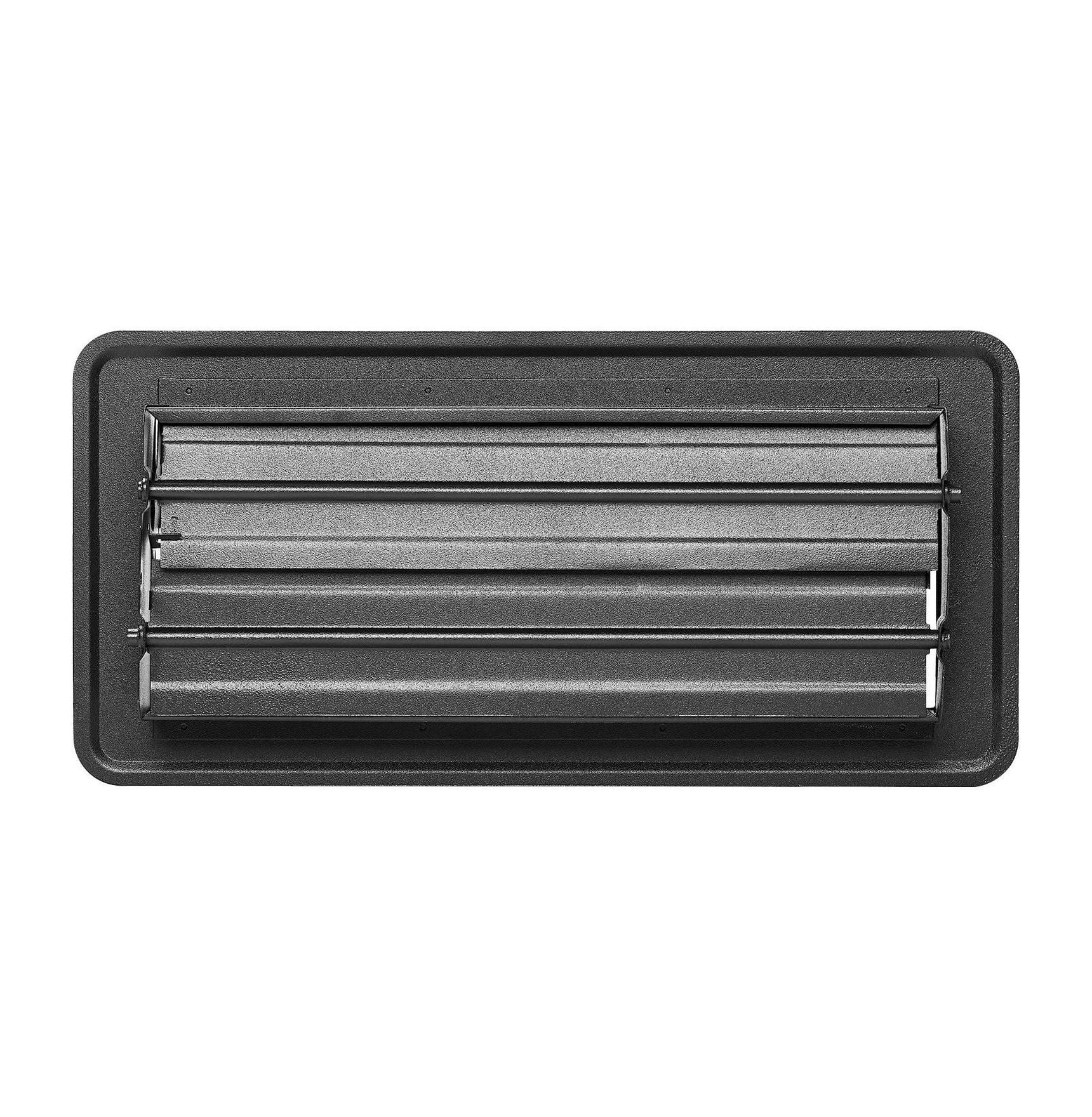 Floor Registers 4x10 Inch 12-Pack, Black HVAC Floor Vents - Metal Construction, Adjustable Airflow, Easy Install
