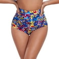 thumbnail image 5 of RELLECIGA Women's High Waisted Hipster Bikini Swimsuit Bottom Ruched Swim Bottom, 5 of 9