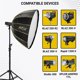 thumbnail image 5 of Softbox Glow EZ Lock 48 Deep Parabolic Quick para Bowens, 5 of 8