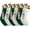 White+green, variant on Personalized Christmas Stocking - 18 Inches Hanging Stockings with DIY Snowman Name Tags, 6 Pack Large Size Knitted Stockings for Mantels, Christmas Tree Family Holiday