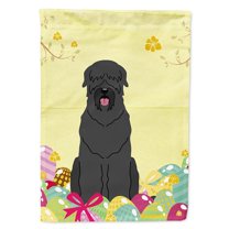 Caroline's Treasures BB6026CHF Easter Eggs Black Russian Terrier Flag Canvas House Size , Large, multicolor