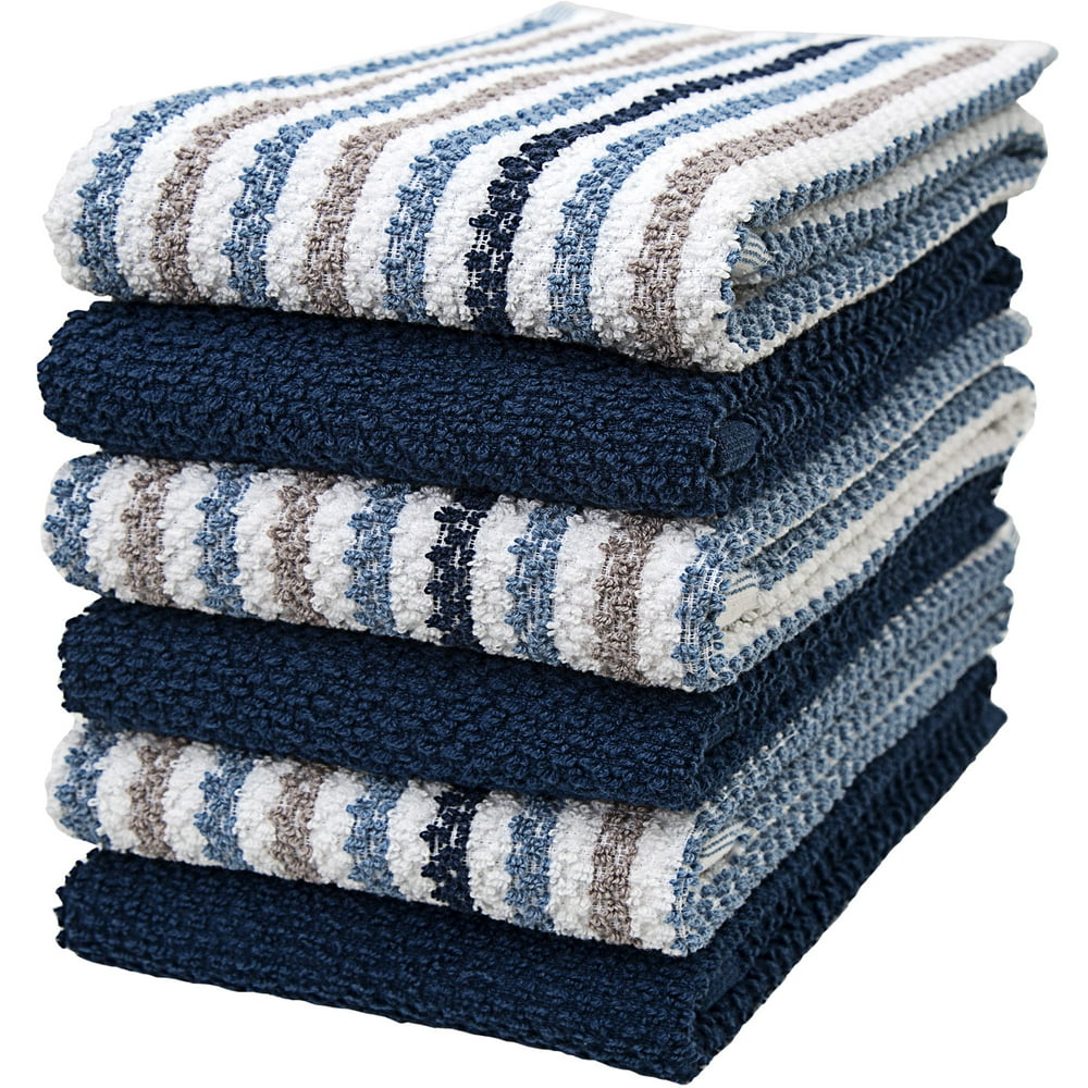 Premium Kitchen Towels (16”x 26”, 6 Pack) Large Cotton Kitchen Hand