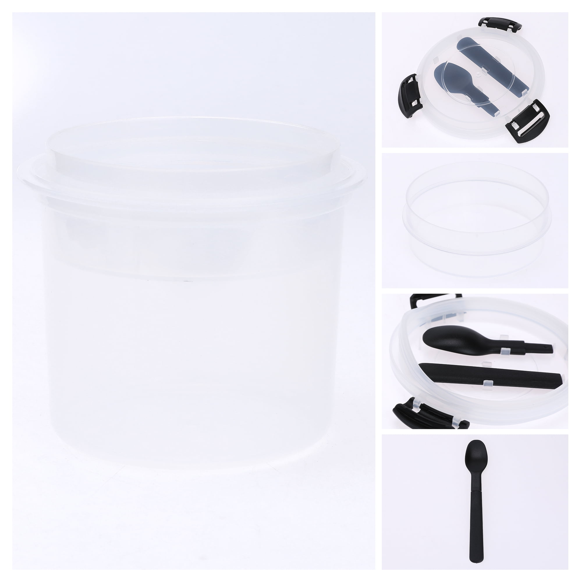 Unique Bargains Food Storage Containers Leakproof Reusable Lunch Box 5 Packs Transparent