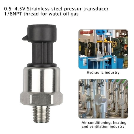 TSV Universal 100PSI Pressure Transducer Sender Solenoid for Oil Fuel Gas Air (Best Air Pressure For Fishing)