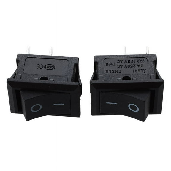 2 Pcs AC 6A/250V 10A/125V 2 Pin 2 Position ON/ Rocker Switch KCD1