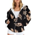thumbnail image 2 of KBODIU Women Zip Up Hoodies Sweatshirts Girl Fall Casual Drawstring Jackets with Pockets Plus Size Long Sleeve Gradient Print Winter Coats Y2K Fall Hoodie Clothes Outfits, 2 of 6