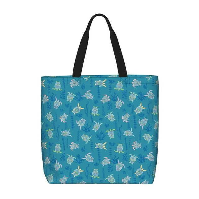 Balery Sea Turtle Bolsa de Mano para Mujeres con Cremallera, Bolsa de Gimnasio con Compartimentos, Bolsa para Laptop, Bolsa para Trabajo