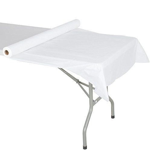 77020 08 Rouleau de Table en Plastique Blanc Glacé AMSCAN 40 X 100