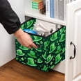 thumbnail image 5 of FeBohao Storage Bins Boxes Oxford with Cardboard Medium Foldable Clutter Table Portable Vintage Sweater Farmhouse Boys Office Designs Replacement Multicolor Organizer Basket Green Hat, 5 of 6